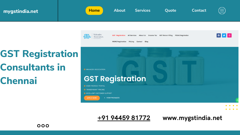 GST Registration Consultants in Chennai